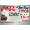 Kungfu Graphics Racing Sponsor Logo Micro Decal Sheet, White