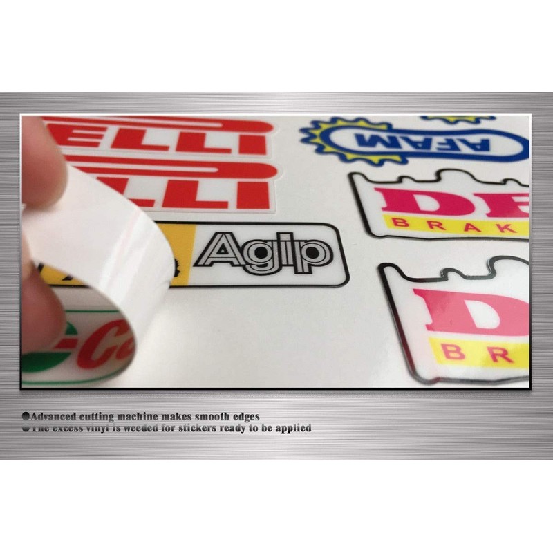Kungfu Graphics Racing Sponsor Logo Micro Decal Sheet, White
