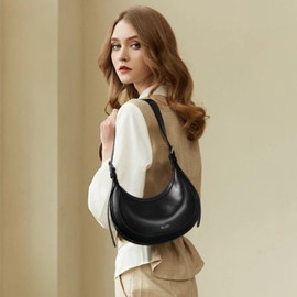 CLUCI Shoulder Bags for Women,Vegan Leather Crossbody Purses Small Crescent Bag Hobo Handbag luna bag with Adjustable Strap