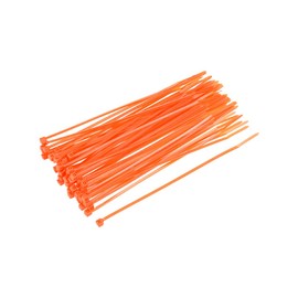 uxcell Cable Zip Ties Nylon Cable Wire Ties 6 Inch Self-Locking Nylon Tie Wraps Orange 100pcs
