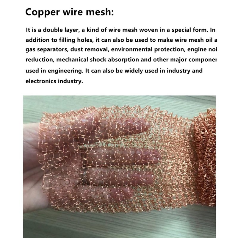 5” X 19.7 Ft, Pure Copper Mesh for Distilling Knitted