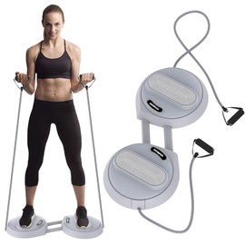Waist Twisting Machine with Counter, Adjustable Waist Twister Board for Women Belly Fat, Twist Board for Exercise, Ab Twister Board Twist Exercise Machine (Gray)