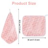 FHDUSRYO 6Pcs Soft Hanging Hand Dry Towels, Square Microfiber Hand