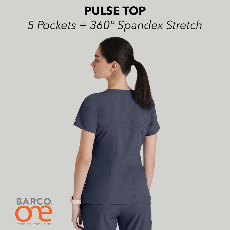 BARCO One Pulse Classic Fit Scrub Top for Women –