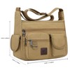 LEBULLBRO Canvas Messenger Bag for Mens Womens Multi-pockets 13 inch