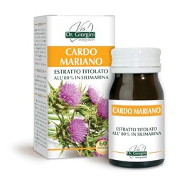 Dr Giorgini Integratore Alimentare, Monocomponenti Erbe Cardo Mariano Estratto Titolato all'80% in Silimarina Pastiglie - 30 g