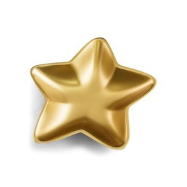IHI EST. 1986 5-Point Star Design - 6 x 5.5 Inch Gold Tone Polished Aluminum Candy or Trinket Dish