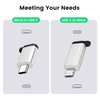 leizhan USB C Adapter (2 Pack, Silver) Type C Male