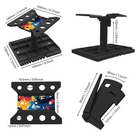 RC Car Work Stand Repair Workstation 360 Degree Rotation Stand with RC Car Ride Height Gauge for Traxxas TRX4 Axial Arrma Redcat Losi 1/10 1/12 1/14 1/16 RC Car Tool Set