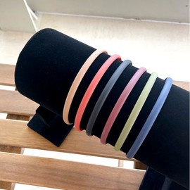 Slim Matte Thin Headband Headband 2-Slim Headband-Orange 10ea