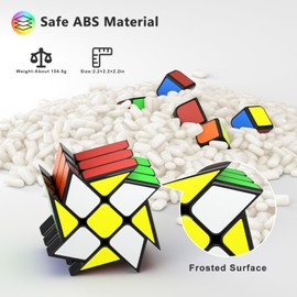 Vdealen Irregular Magic Cube Speed Cube Magic Cube Original, Smooth Magic Cube for and Advanced, Festival Gift for Children, Teenagers, Children's Party (Windmill Cube)