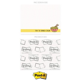 Cute Food Pun Sticky Note Assortment / 4" x 3" Trendy Repositionable Sticky Notes/Set of 6 Kawaii Foodie Pads/Made in The USA