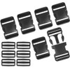 6 Pack 2 Inch Flat Dual Adjustable Plastic Side Release