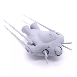 3D4K Quel-Quelle - 1", 3", 6" or 12" Model - Custom Robotech Ship Macross Zentradi - 3 Inch