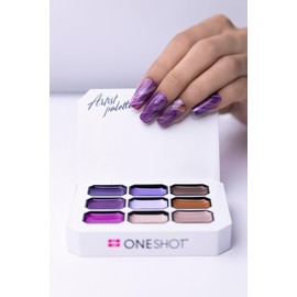 ONE SHOT - BUTTER GEL COLLECTION, Solid nail gel, Cream gel set for nail designs, 9 different shades of 2.5 gr each. (LAVENDER, 9 SHADES 0.9 OZ EACH)