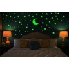 DreamKraft Vinyl Moon with 69 Stars Radium Wall Stickers (Multicolour)