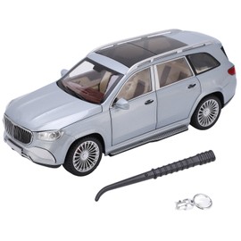 1/24 Model Cars Alloy Diecast SUV Model Vehicle Toys with Sound and Light for Kids Toys CollectionSilver