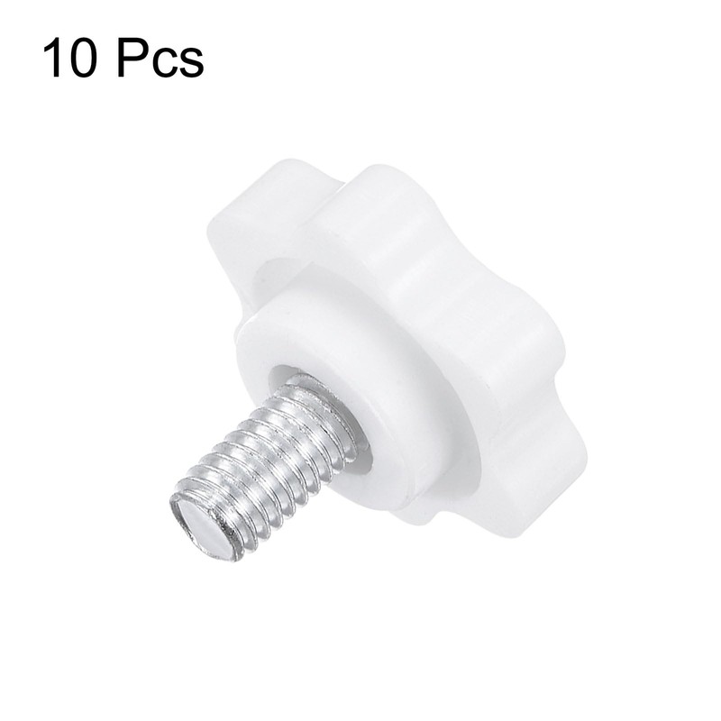 HARFINGTON 10pcs Star Knobs M6 x 10mm Male Thread 25mm