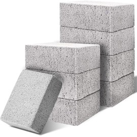 ASMIZ Pack of 8 Grill Cleaning Stone Made of Pumice Stone, Pumice Stone Cleaning, Reusable Pumice Stone for Grill, Plancha, Oven, Cooker & Sink