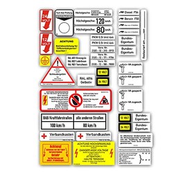 Sticker Set for VW Iltis 183 White German Army Transmission Military Vehicle A5536