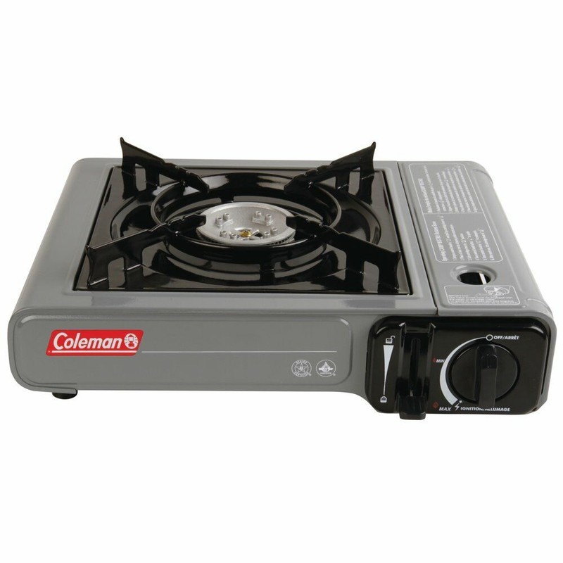 Coleman Portable 1-Burner Butane Gas Stove with Carry Case, Gray,