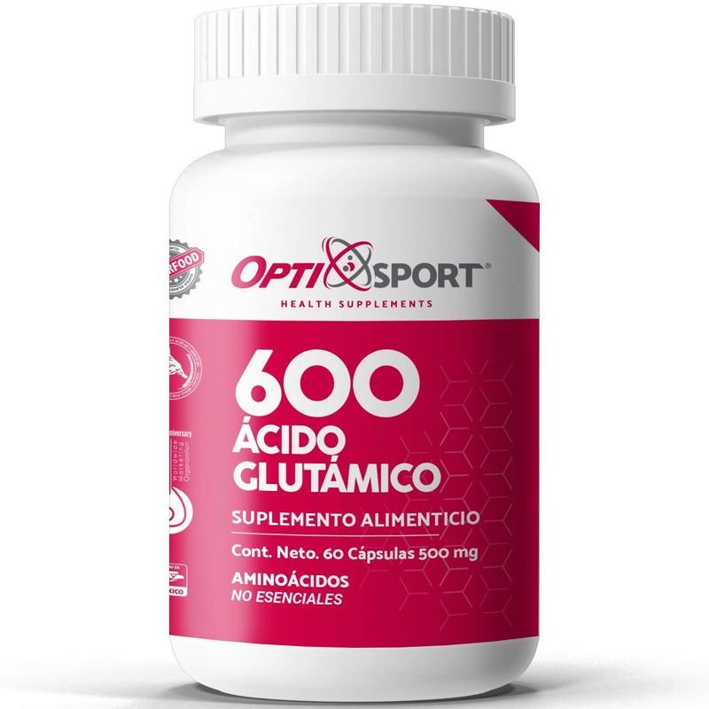 Ácido Glutámico 600 con 60 cápsulas