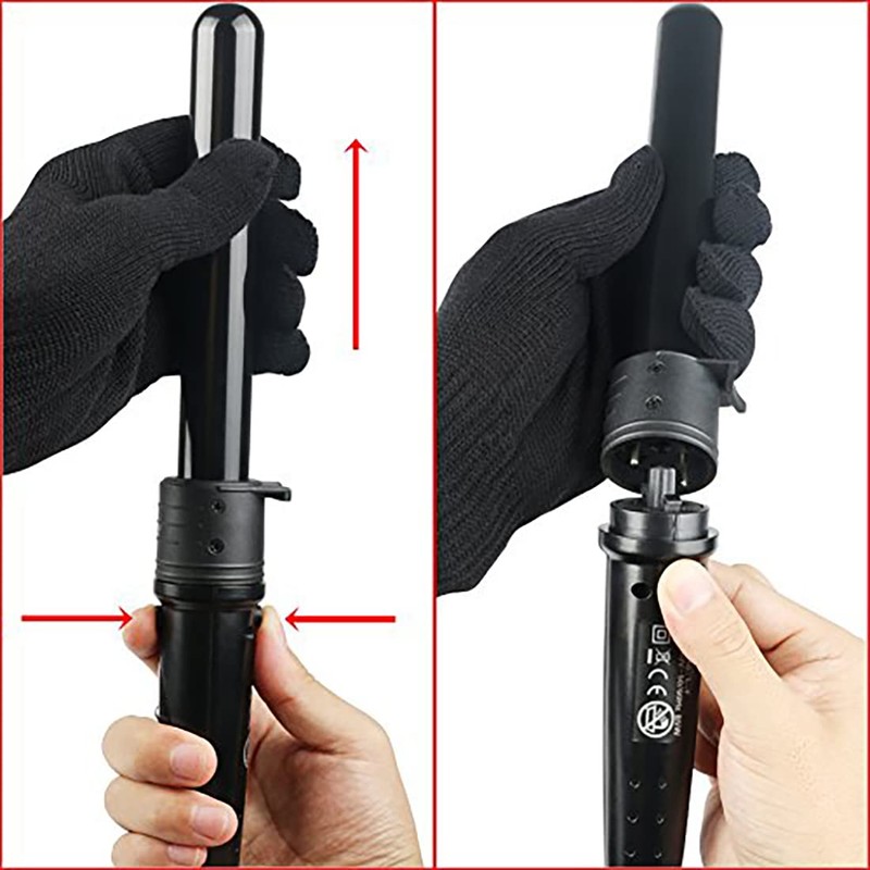 iMissiu Tourmaline 3 in 1 Curling Wand Set with 3