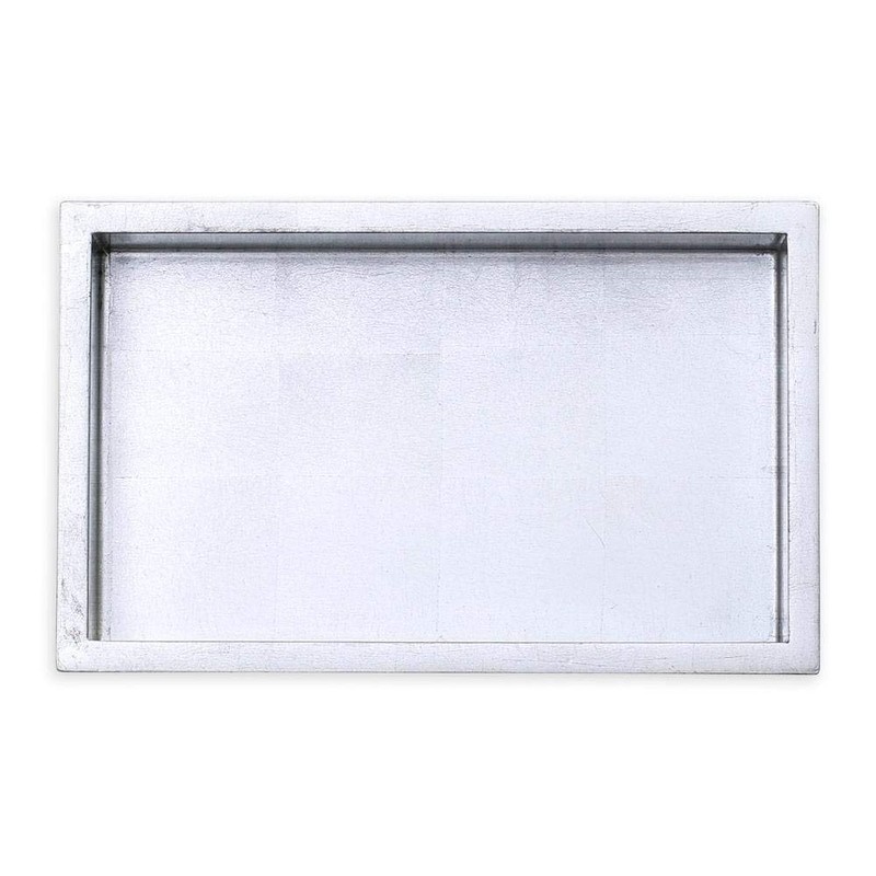 Caspari Lacquer Guest Towel Napkin Holder in Silver - 1
