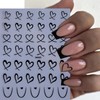 JMEOWIO Nagelsticker Valentinstag 10 Blatt Nail Art Sticker Selbstklebend Nagelaufkleber