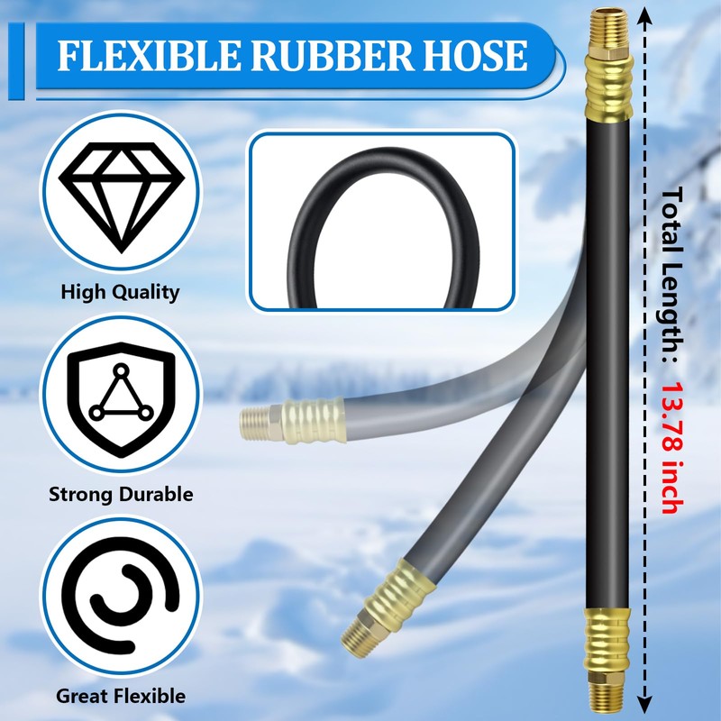 RV Winterizing Kit Sprinkler Blowout Adapter with Shut Off Valve-12