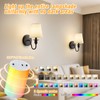 Battery Operated Wall Sconce Set of 2,Rechargeable Wall Sconce with