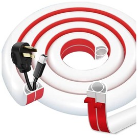 EMAGIE Canaletas para Cables Pared - 2M Canaleta de Suelo para Cables Blando de Red y Fibra óptica para Protectores de autoadhesivos para Suelo Pasill