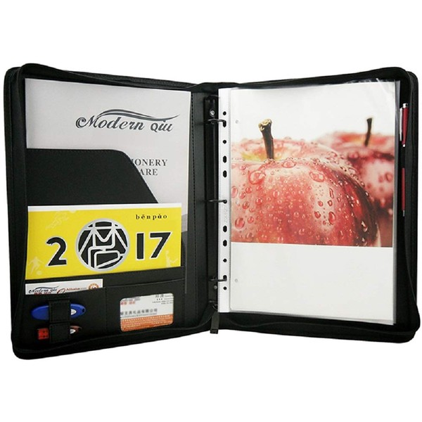 Freeprint Freeprint Zippered Portfolio Binder 3 Ring with Writing Pad