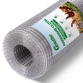 GMOTLSE Hardware Cloth 1/4 inch 23 Gauge Small Size 304 Stainless Steel mesh Chicken Welded Wire Fencing Wire Mesh Roll Fencing Garden Fence Squirrel Tunnel Network 12in×20ft