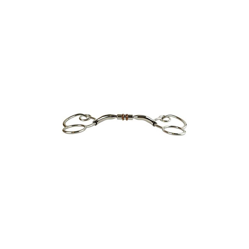 AK AKRS-2617 Universal Loose Ring Rotary Double Cooper Roller Snaffle
