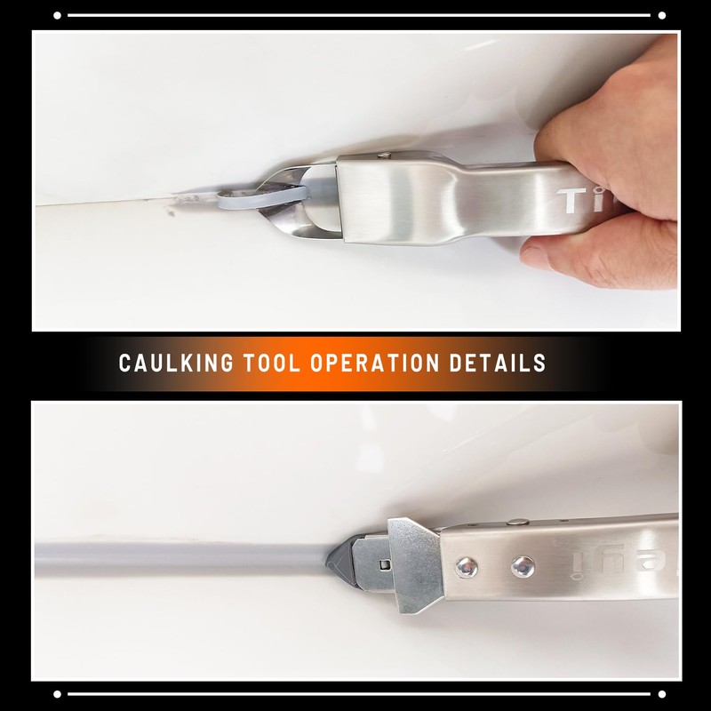 Caulking Tool Kit Stainless Steel Grout Removal Tool,4 in 1