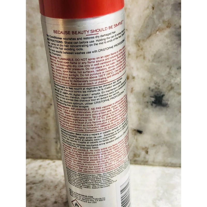 Cristophe Professional Dry Conditioning Spray. 4.25 Oz