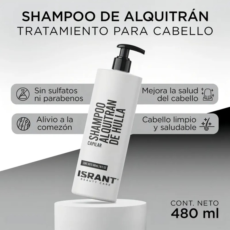 Shampoo De Alquitran De Hulla Isrant Beauty 480ml