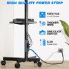 Rfiver Mobile TV Cart with Power Outlet, Rolling TV Stand