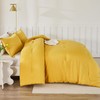 Litanika Mustard Yellow Comforter Set King Size, 3 Pieces Lightweight