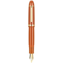 Jinhao X159 Pluma estilográfica 8 Punta fina, naranja con clip dorado, bolígrafo de escritura de gran tamaño