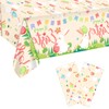 2pcs Easter Tablecloth, 107.87x53.94 Inch Plastic Easter Party Table Cloth