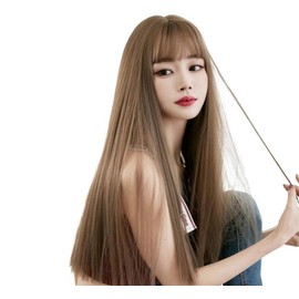 Women's Wig, Long, Straight Wig, Full Wig, Lolita Cosplay Wig, Wig, Bangs, Small Face, Natural, Heat Resistant, Cute, Popular, Stylish, Fashion