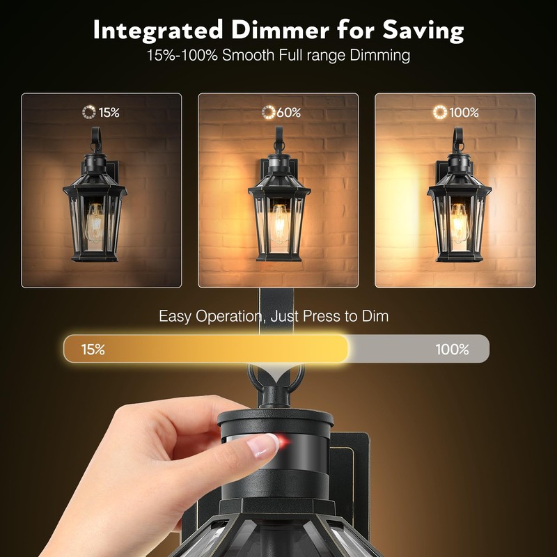 VIANIS Motion Sensor Outdoor Wall Lights, Dusk to Dawn Exterior