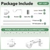 IFELS Heavy Duty Curtain Rods for Windows 66 to 120
