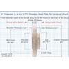 Shars 8" Threaded Back Plate with 1-1/2 x 8 TPI