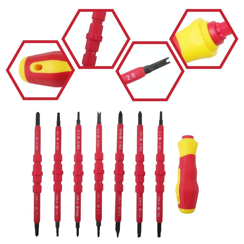 2024 Version 7 in 1 Insulated Screwdriver Set Magnetic Screwdriver
