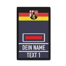 Copytec #40408 Rank Patch Fire Brigade Fire Master RLP Rank Volunteer Your Name