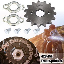 Motoforti 420 15T 20mm Motorcycle Front Engine Sprocket for Honda 50cc 70cc 90cc 110cc 125cc Dirt Pit Bike Mini Bike ATV