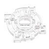 sourcing map GT-8F Inner Square Restrictor Plate Gate 4/8 Way